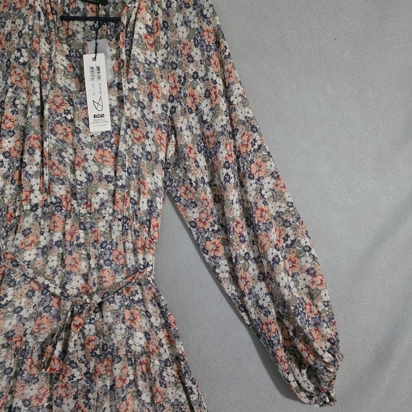 NWT MinkPink Womens Arve Floral Belted Midi Dress XS - Picture 9 of 13
